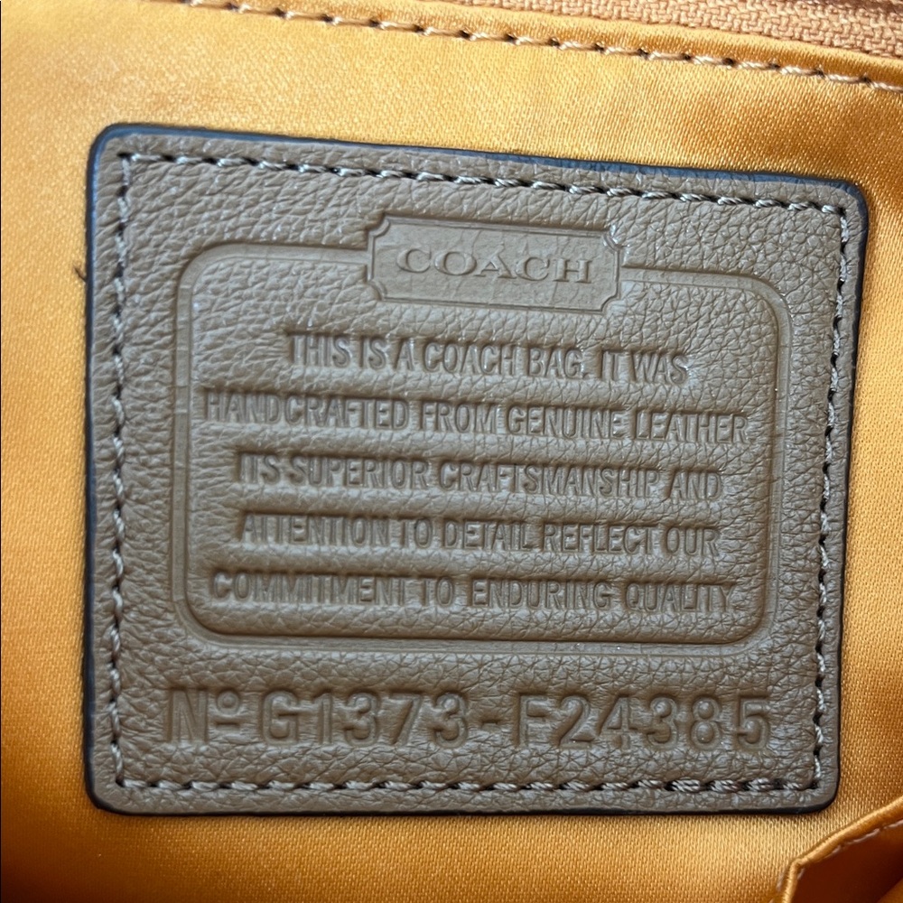 Coach Brown Leather Backpack with Red Accent - Picture 4 of 4